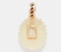 Sea Urchin Quartz, Beryl & 18kt Rose-gold Charm