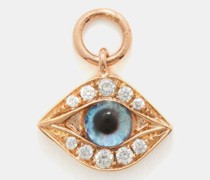 Evil Eye Diamond & 14kt Rose Gold Charm