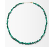Oracle Malachite & 14kt Gold Necklace