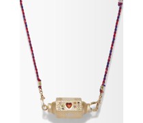 Love You Locket Sapphire & 14kt Gold Necklace