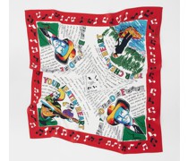 Honky Tonk Music-print Silk Scarf