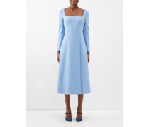 Glenda Square-neck Crepe Midi Dress