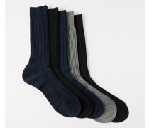 Pack Of 5 Danvers Cotton-blend Socks