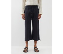 Wolpoch Cropped Cotton-gauze Trousers
