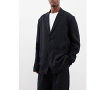 Oversized Linen Tux Jacket