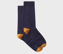 Burford Ribbed Organic-cotton Blend Socks