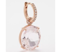 Gemmy Gem Diamond, Morganite & Rose-gold Earrings