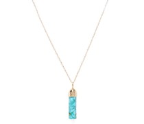 Turquoise & 14kt Gold Pendant Necklace