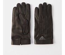 Logo-plaque Leather Gloves