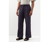 Drawstring-toggle Cotton-blend Trousers
