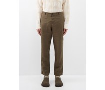 Judo Tapered Linen Trousers