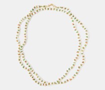 Collier en or 18 carats, corde et perle Mauli