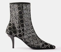 Gg 75 Crystal-embellished Mesh Ankle Boots