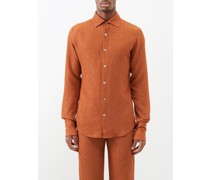 Crinkled-crepe Shirt