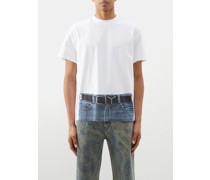 T-shirt en coton effet Trompe-l'ail X Jean Paul Gaultier