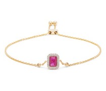 July Diamond, Ruby & 14kt Gold Bracelet