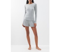Rayne Ribbed Pima-cotton Pyjamas