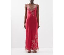 Lace-trim Silk-satin Night Gown