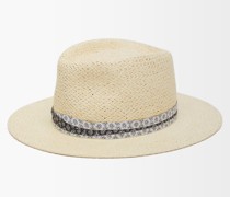 Andre Monogram-ribbon Woven Panama Hat