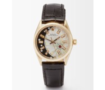Vintage Rolex Oyster 34mm Diamond & Gold Watch