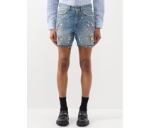 Crystal-embellished Denim Shorts