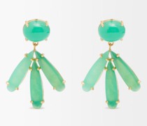 Chrysoprase & 18kt Gold Earrings