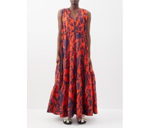Nellie Printed Linen-blend Maxi Dress
