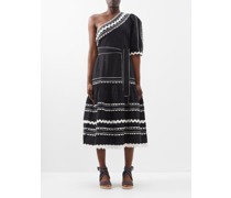Ryleigh Rickrack-embroidered Cotton Midi Dress