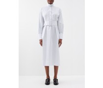 Belted Organic-cotton Poplin Shirt Dress