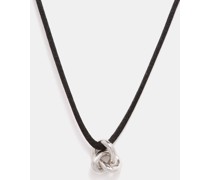 Knot-pendant Cord Choker Necklace