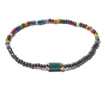 Malachite, Hematite & 14kt Gold Beaded Bracelet