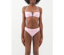 V-bar Recycled-fibre Halterneck Bikini Top