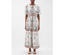 Camilla Floral-print Linen Maxi Dress
