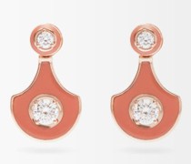 Diamond & 18kt Rose-gold Earrings