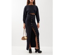 Buttoned Organic Cotton-jersey Maxi Dress