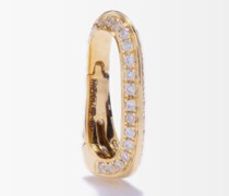 Knife Edge Small Diamond & 18kt Gold Charm
