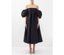 Reshmy Off-the-shoulder Taffeta Midi Dress