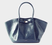 New York Croc-effect Leather Tote Bag
