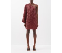 Robe courte asymétrique à sequins Vida