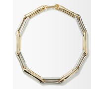 14kt White & Yellow-gold Chain-link Necklace