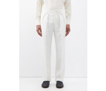 Gustavo Pleated Linen Trousers