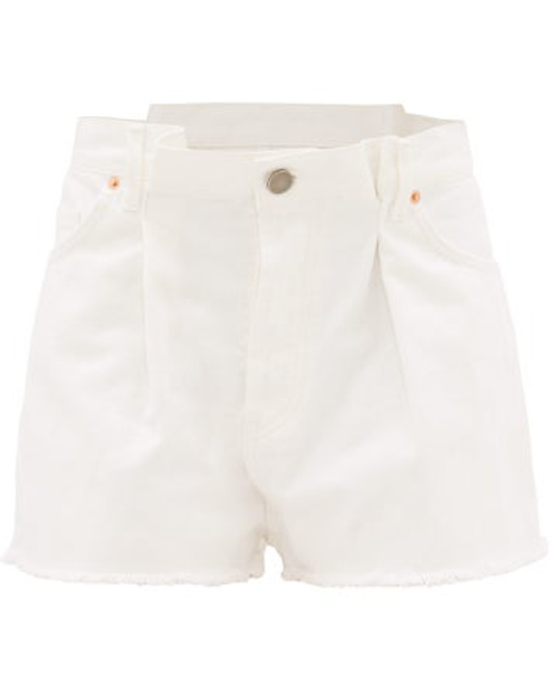 Raey Damen Fold Raw-hem Denim Shorts