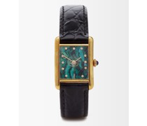 Vintage Cartier Tank Diamond & Gold-vermeil Watch