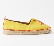 Spanish Fly-embroidered Canvas Espadrilles