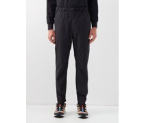 Belted Technical Nylon-blend Trousers