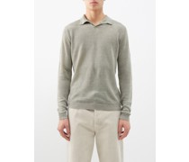 Filip Knitted Linen Long-sleeved Polo Shirt