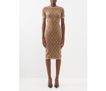 Abito Ff-jacquard Chenille Sweater Dress