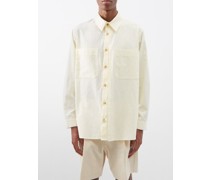 Patch-pocket Slubbed Cotton Shirt