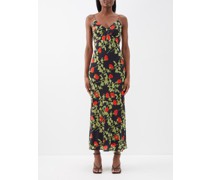 Robe en soie à imprimé floral Jeannette