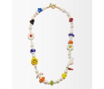 Dan Pearl, Glass & Gold-plated Necklace